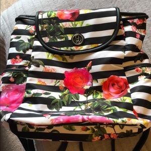 Insanely Cute Small Floral Striped Backpack